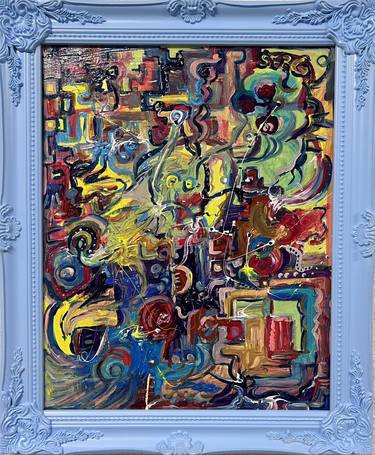 Abstract Painting "Optimistic Creativity" by Serg Graff COA thumb