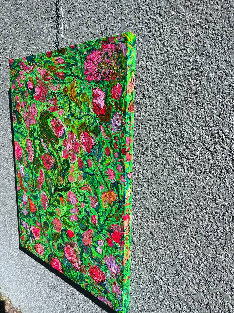 Original Abstract Expressionism Floral Painting by Serg Graff
