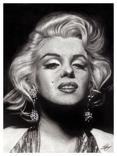 Original Portraiture Celebrity Drawing by Krystine Munshower
