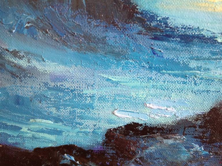 Original Abstract Seascape Painting by Jamila Rasulzada