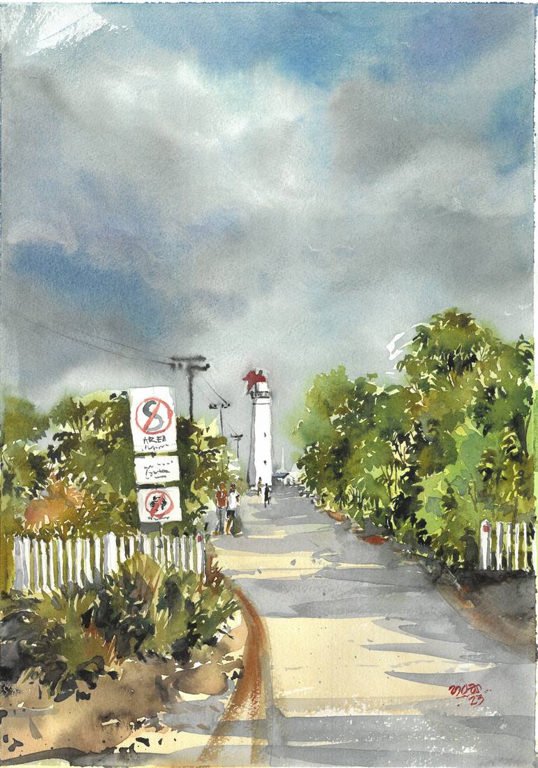 Original Contemporary Architecture Painting by Hansa Rathgama