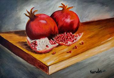 Original Realism Food Painting by Kamala Heppell