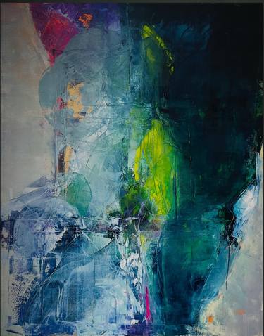 Original Abstract Expressionism Abstract Painting by Klinta Lapsa
