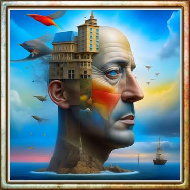 Abstract portrait, "The great artist - Salvador Dali" #036 thumb