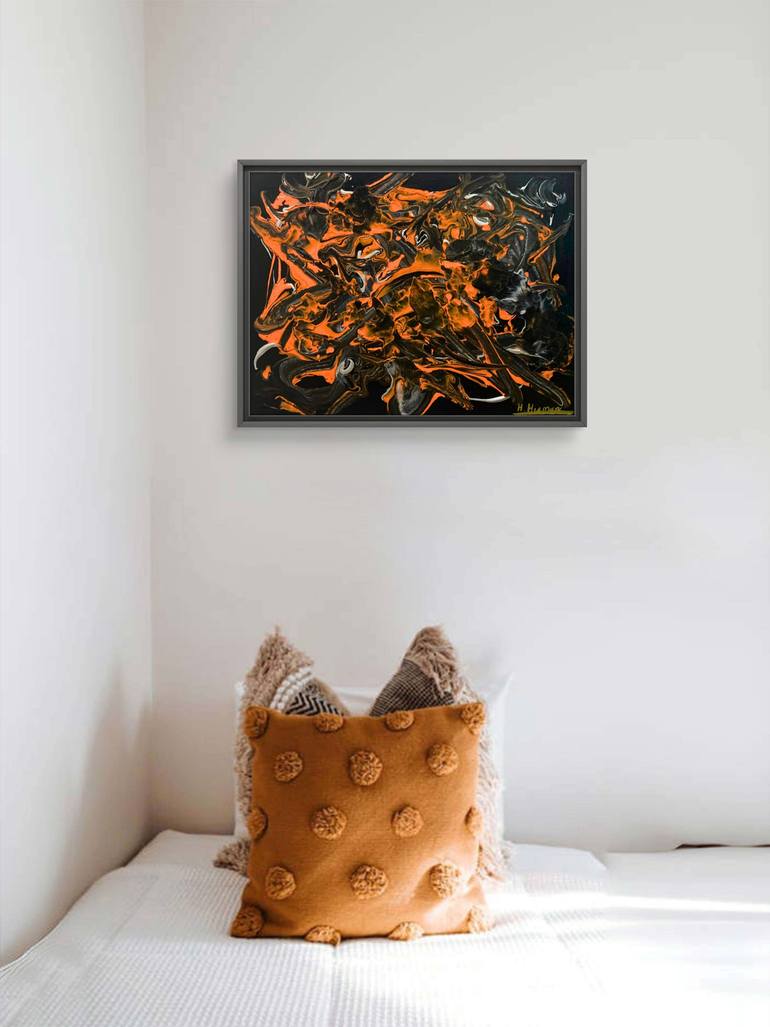 Original Abstract Expressionism Abstract Painting by Hanz Human