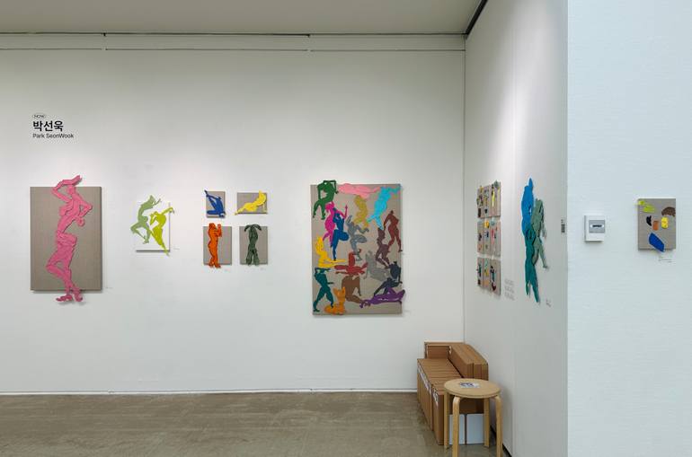 Original Abstract People Mixed Media by Seonwook Park