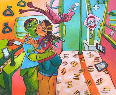 Print of Expressionism Love Paintings by Shiv kumar Swami