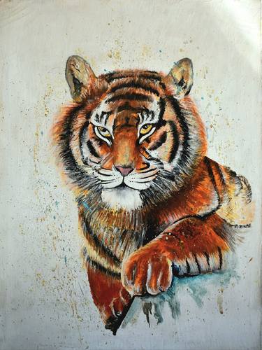 Original Abstract Expressionism Animal Paintings by Rida Mumtaz