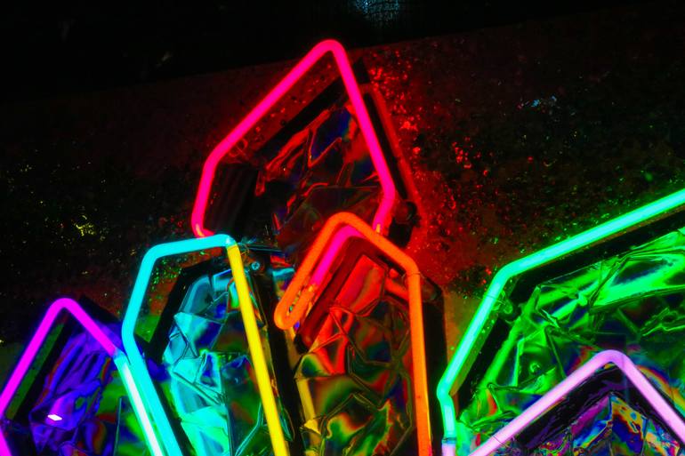 Original Conceptual Outer Space Mixed Media by Tory Dipietro