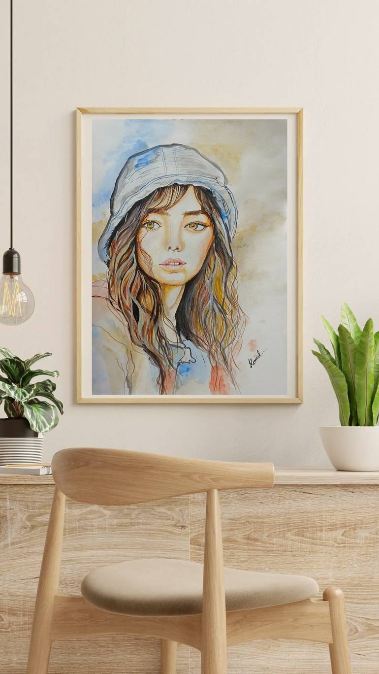 Original Art Deco Women Paintings by Shubhendra Singh