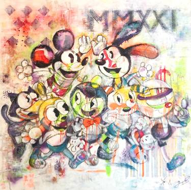 Original Abstract Cartoon Paintings by Adriana Calanche