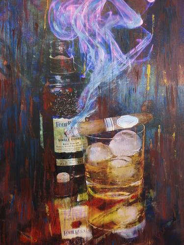 Print of Abstract Food & Drink Mixed Media by michael Valentine