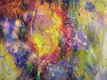 Original Abstract Mixed Media by michael Valentine