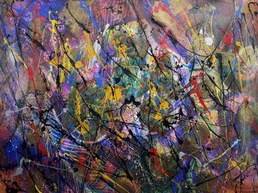 Original Abstract Mixed Media by michael Valentine
