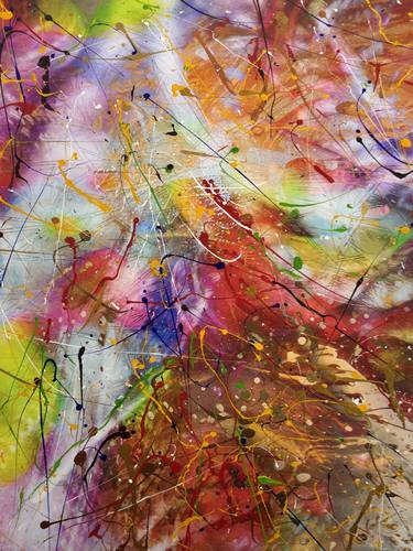 Original Abstract Mixed Media by michael Valentine