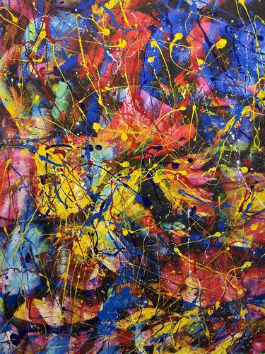 Original Abstract Mixed Media by michael Valentine