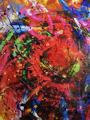 Original Expressionism Abstract Mixed Media by michael Valentine