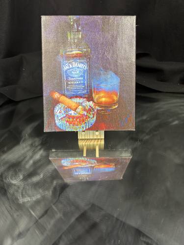 ack Daniels 7 x 7 Overpainted and Signed Giclee Desktop Canvas thumb