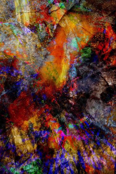 Original Abstract Mixed Media by michael Valentine