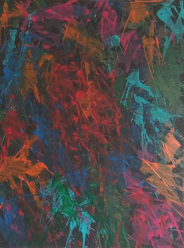 Original Abstract Expressionism Abstract Painting by Malik Hansen