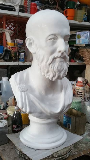 Sculpture Bust of a Greek Man Life size Commissioned art thumb