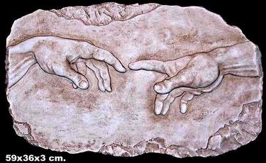 Creation of Adam Hands wall sculpture my own replica 59 cm thumb