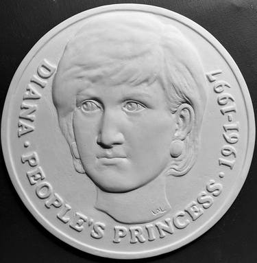 Princess Diana Medal wall sculpture British Royal Family thumb