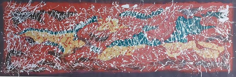 Original Conceptual Abstract Painting by Val Jelobinski