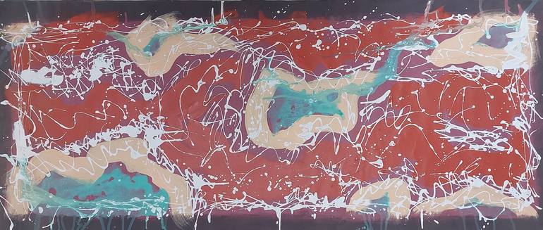 Original Conceptual Abstract Painting by Val Jelobinski