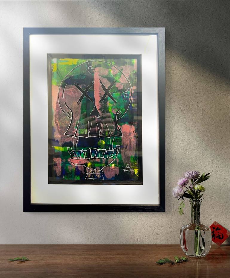Original Abstract People Mixed Media by Marty Farrer-Williams