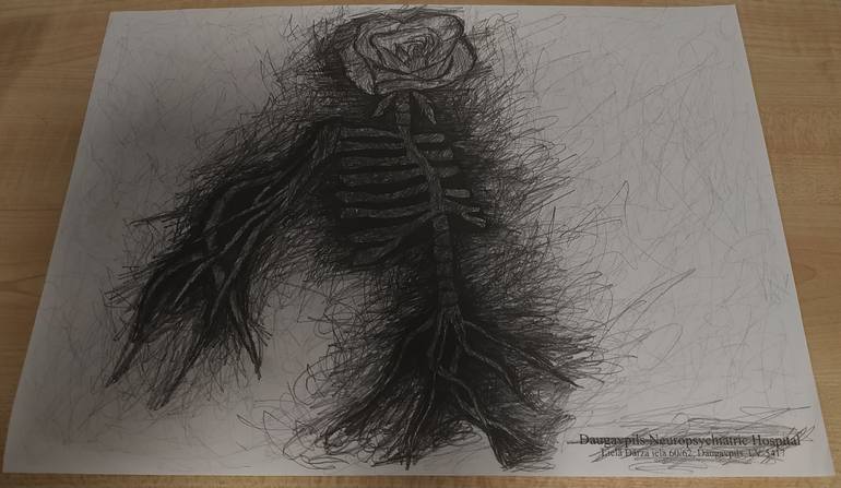 Original Abstract Fantasy Drawing by Daugavpils Ph