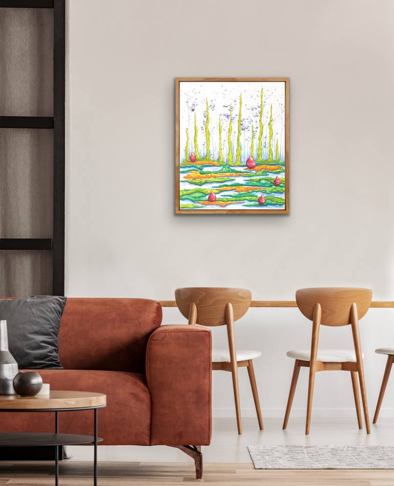 Original Abstract Landscape Painting by Alena Masyutina