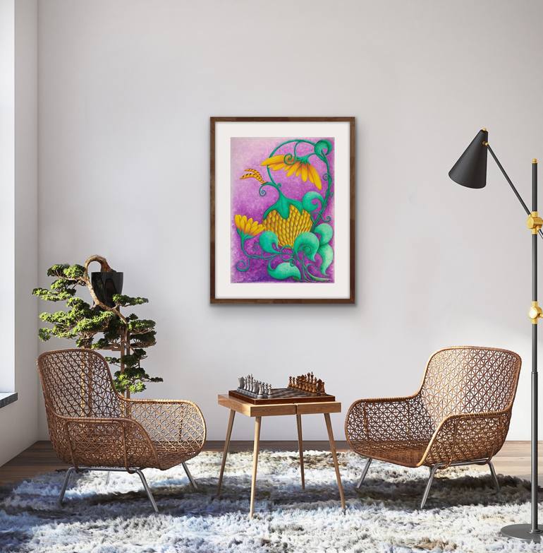 Original Modern Floral Painting by Alena Masyutina