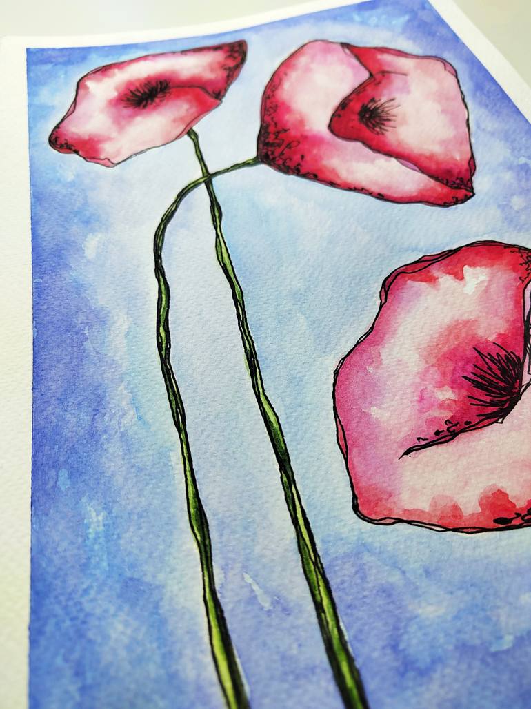 Original Contemporary Floral Painting by Alena Masyutina