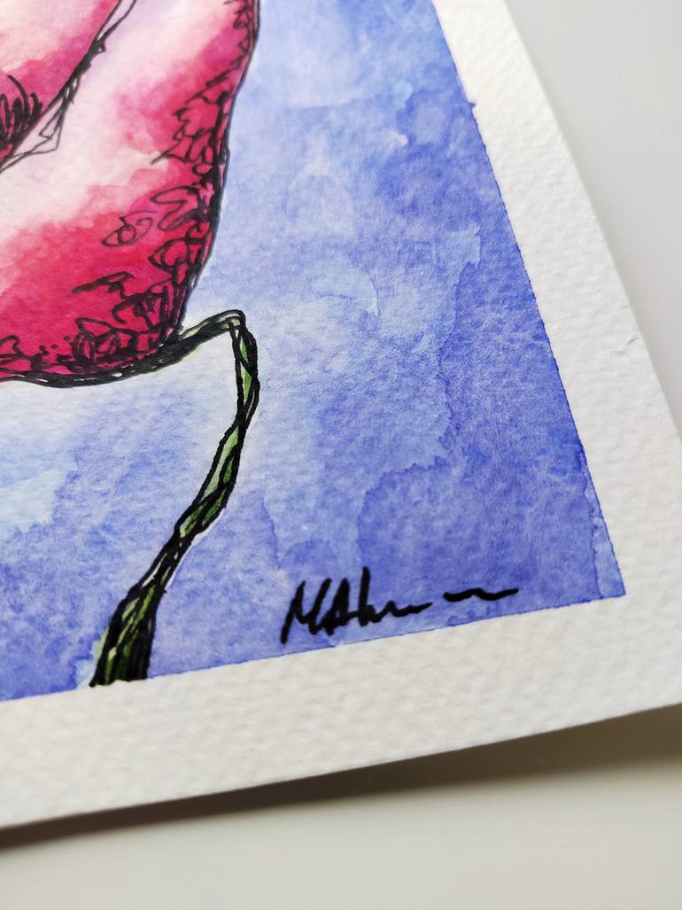 Original Contemporary Floral Painting by Alena Masyutina