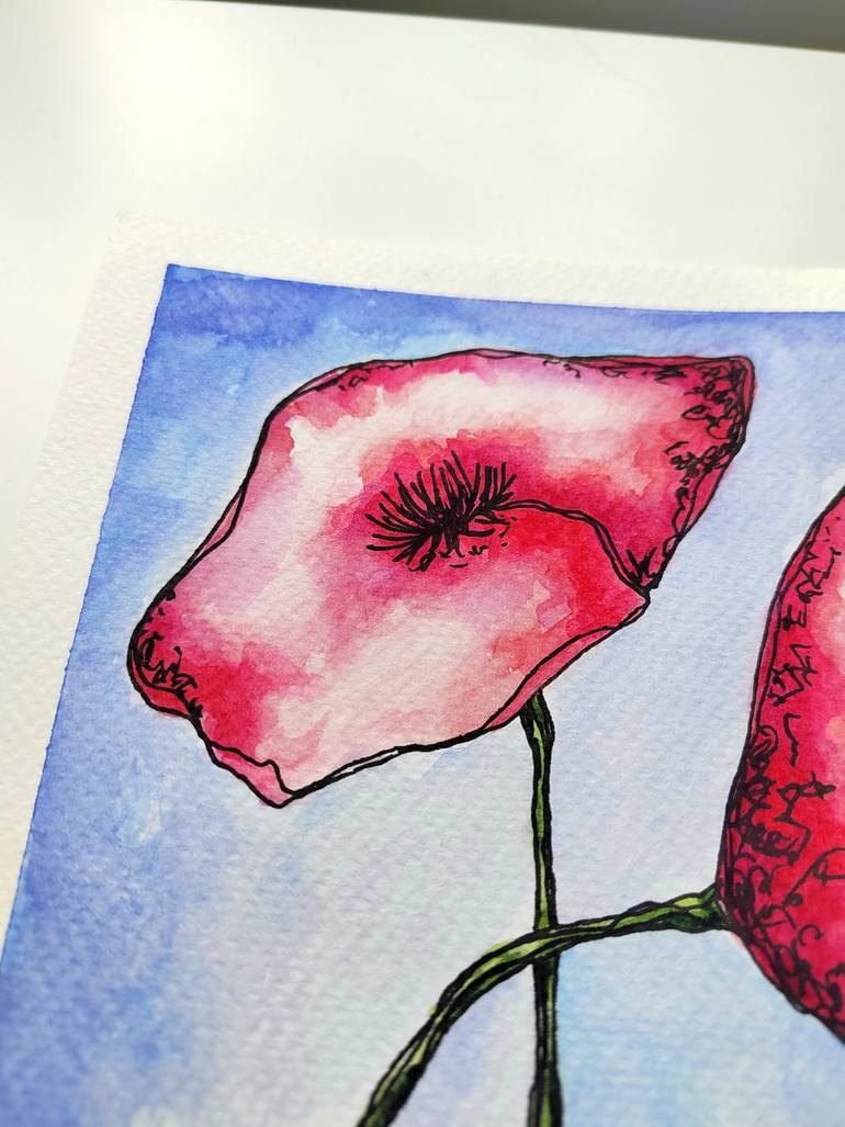 Original Contemporary Floral Painting by Alena Masyutina