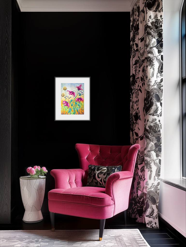 Original Contemporary Floral Painting by Alena Masyutina