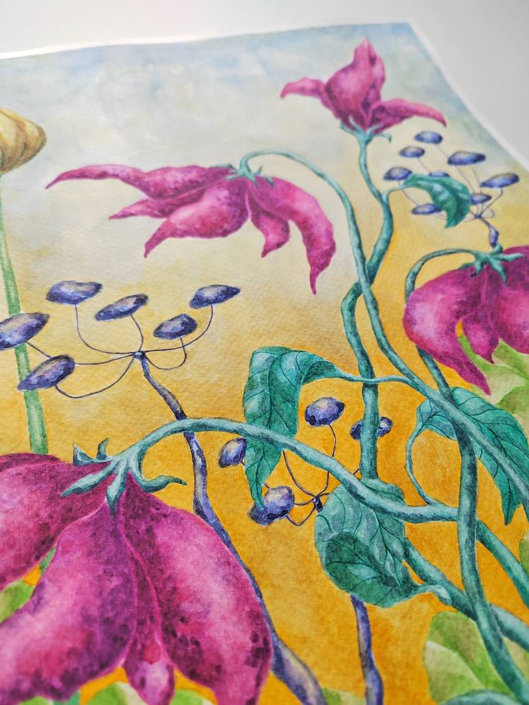 Original Contemporary Floral Painting by Alena Masyutina