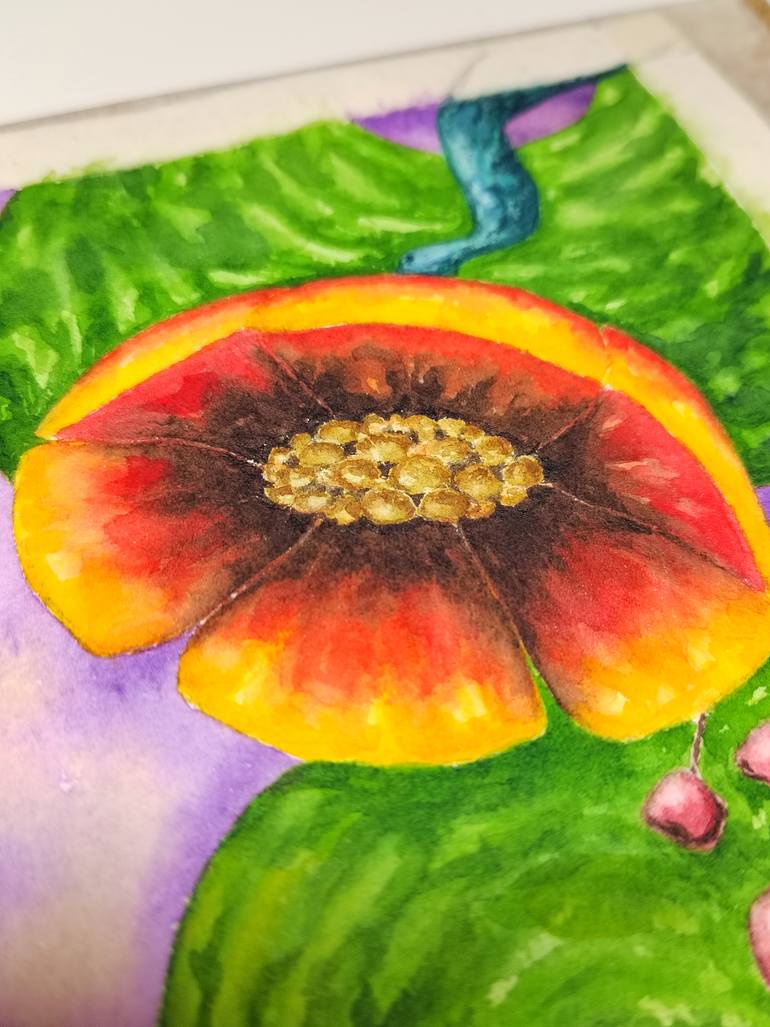 Original Figurative Floral Painting by Alena Masyutina