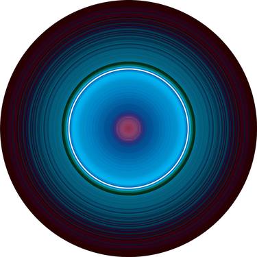 Light blue light - Abstract #016 - Circular Artwork thumb