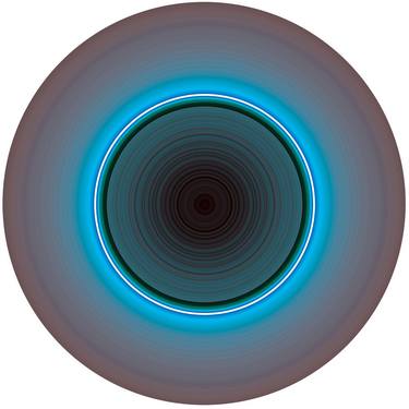 Blue light - Abstract #011 - Circular Artwork thumb