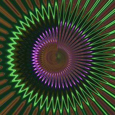 Original Abstract Science/Technology Sculpture by Contemporary Digital Art