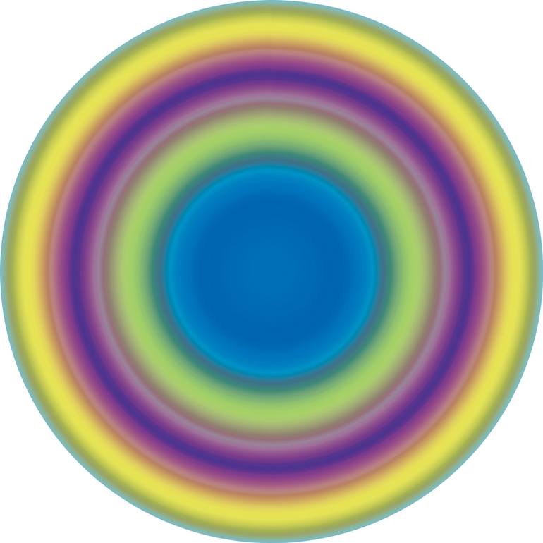 Abstract wall circle #2063 Original Sculpture by contemporary digital art