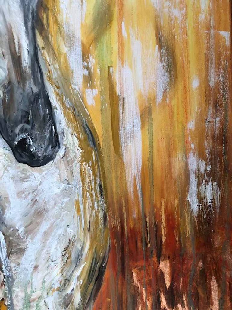 Original Abstract Horse Painting by Valeria Prieto