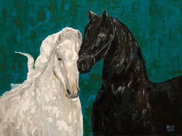 Original Figurative Horse Paintings by Valeria Prieto