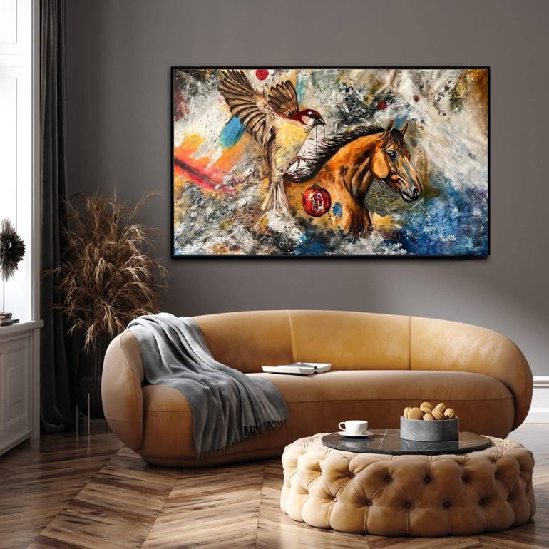 Original Contemporary Horse Painting by Valeria Prieto