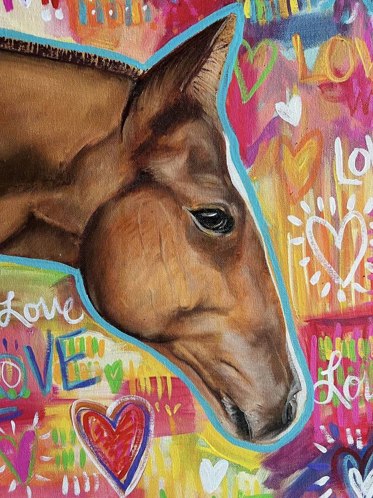 Original Modern Horse Painting by Valeria Prieto
