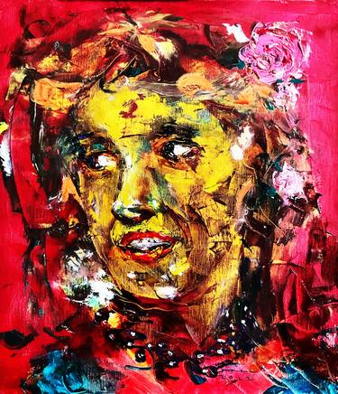 Original Abstract Expressionism Women Paintings by Rozi Fahrurrozi