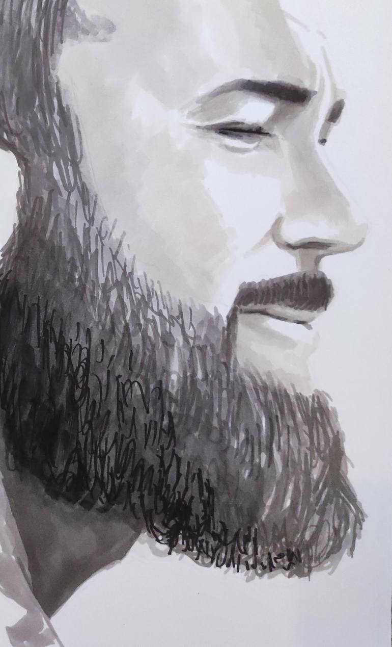 Original Portrait Drawing by Iván Arós