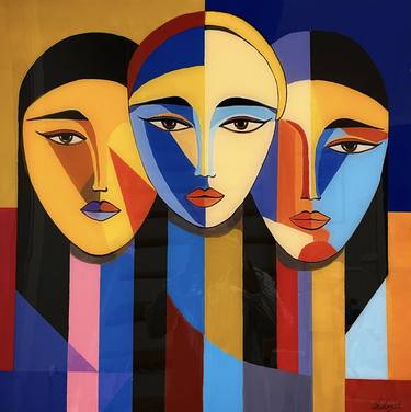 Print of People Paintings by Shahrzad Abtahi